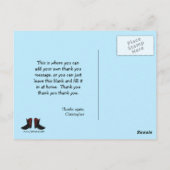 おもしろいカウボーイ西感謝していボーイ葉書 ポストカード (裏面)