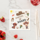 おもしろいカウボーイ | キッズワイルドウエスト誕生日 スタンダードカクテルナプキン (インサイチュ)