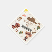 おもしろいカウボーイ | キッズワイルドウエスト誕生日 スタンダードカクテルナプキン (角)