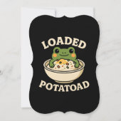 おもしろいカエルのロゴ 面白いデザイン 招待状 (正面)