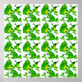 おもしろいカエルの感情怒不機嫌不思議な怖いカエル ポスター (正面)