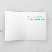 おもしろいカエルの父の日のカード カード (内部)