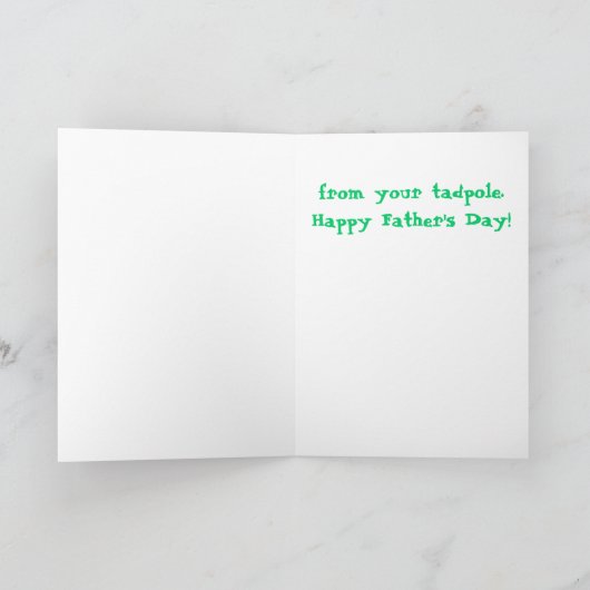 おもしろいカエルの父の日のカード カード (内部)
