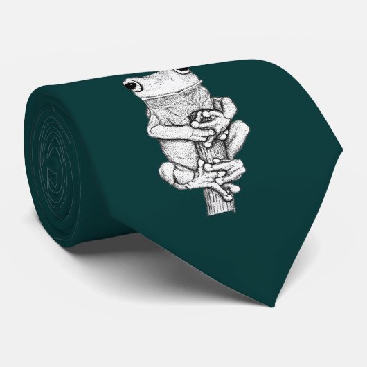 おもしろいカエル愛好家のためのカエル漫画デザイン ネクタイ (ロール)