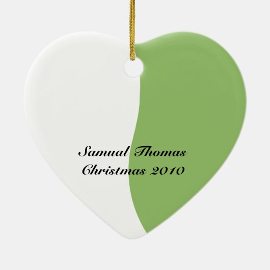 おもしろいカエル「ベビーの初めてのクリスマス」写真 セラミックオーナメント (裏面)