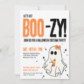 おもしろいカクテルとコスチュームのパーティ ハロウィン 招待状 (正面)