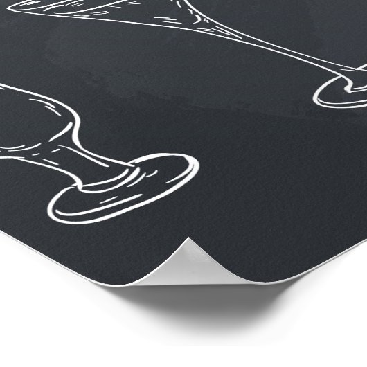 おもしろいカクテルシャルボードパーティーポスター ポスター (角)