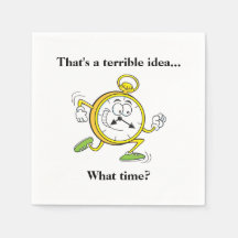 おもしろいカクテルナプキン – 何時？