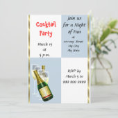 おもしろいカクテルパーティの招待状 招待状 (スタンド正面)
