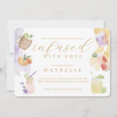 おもしろいカクテルブライダルシャワーパーティーが恋に沸き立つ 招待状 (正面)