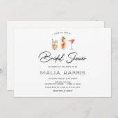 おもしろいカクテルブライダルシャワー招待 招待状 (正面/裏面)