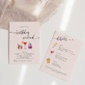 おもしろいカクテル誕生日週末の日程 招待状