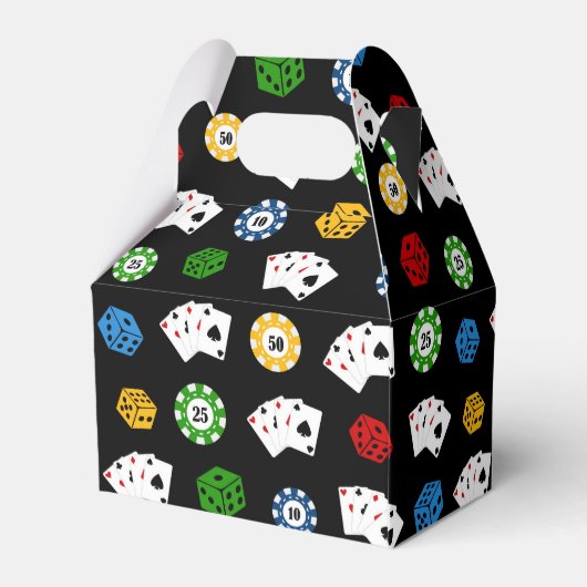おもしろいカジノパターンパーティーの好意ボックス フェイバーボックス (裏面サイド)