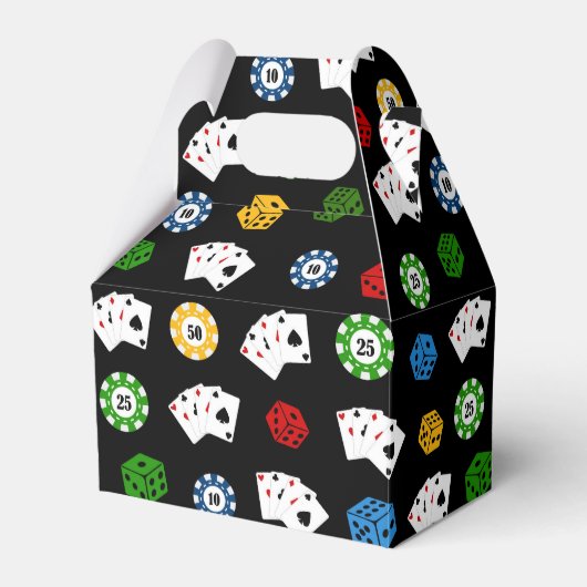 おもしろいカジノパターンパーティーの好意ボックス フェイバーボックス (正面サイド)