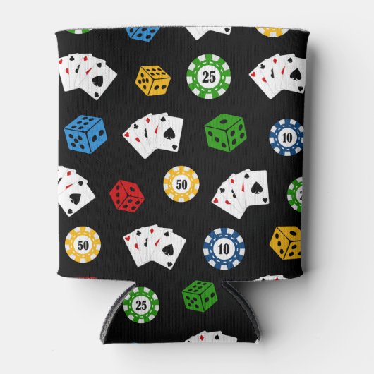 おもしろいカジノ賭博パターンのクーラー 缶クーラー (正面)