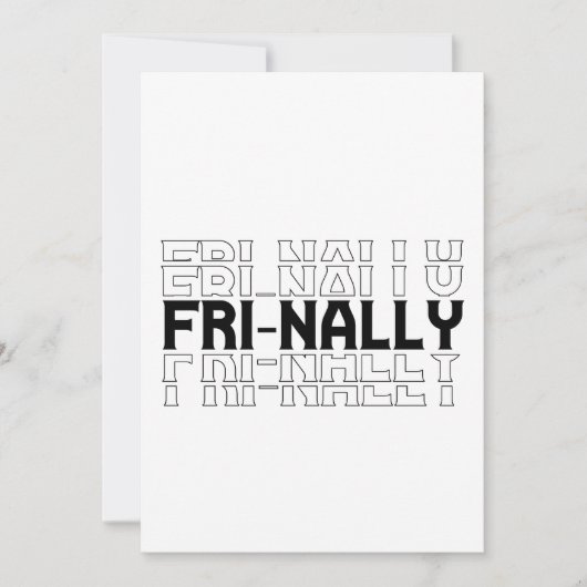 おもしろいカジュアルな金曜日の週末パーティーギフト 招待状 (正面)