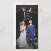 おもしろいカジュアルの結婚写真ありがとう サンキューカード (正面)