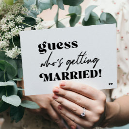 おもしろいカジュアルモダン結婚タイポグラフィ 招待状