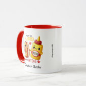 おもしろいカスタマイズカップル「マスタードと愛犬」 マグカップ (正面左)