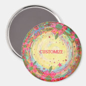 おもしろいカスタマイズピカラフルンクフローラの吸光度 マグネット (正面/裏面)