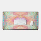 おもしろいカスタマイズモダンパタカラフルーン デスクマット (キーボード&マウス)