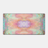 おもしろいカスタマイズモダンパタカラフルーン デスクマット (正面)