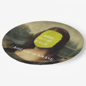 おもしろいカスタマイズ可能なレオナルド・ダ・ヴィンチ"モナ・リザ"… ペーパープレート (アングル)