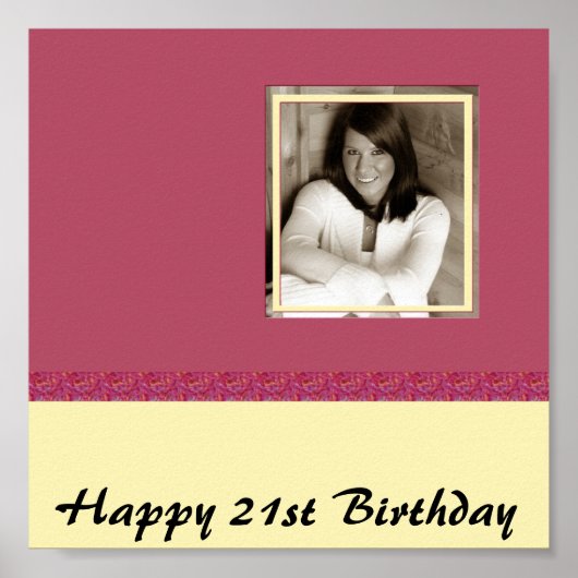 おもしろいカスタマイズ可能な写真オートグラフポスター ポスター (正面)