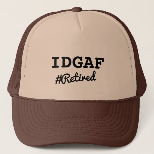 おもしろいカスタマイズ可能な退職引用文IDGAF Hat Cap キャップ (正面)