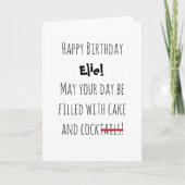 おもしろいカスタマイズ誕生日グリーティングカード サンキューカード (正面)