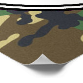 おもしろいカスタマイズ迷彩柄狩りキャビン標識ポスター ポスター (角)