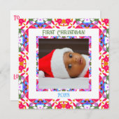 おもしろいカスタムすてきフェスティバルクリスマスフォトギフトカード (正面/裏面)