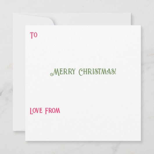 おもしろいカスタムすてきフェスティバルクリスマスフォトギフトカード (裏面)