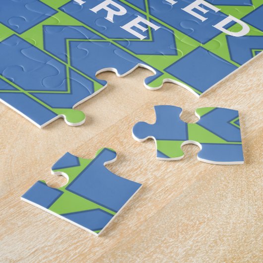 おもしろいカスタムなメッセージのパズル ジグソーパズル (側面)