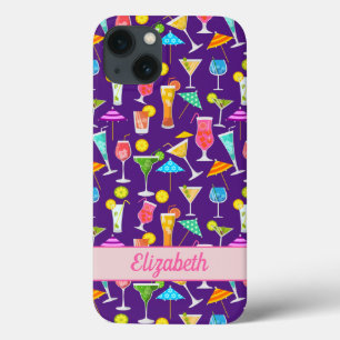 おもしろいカスタムカクテルパーティーパターン iPhone 13ケース