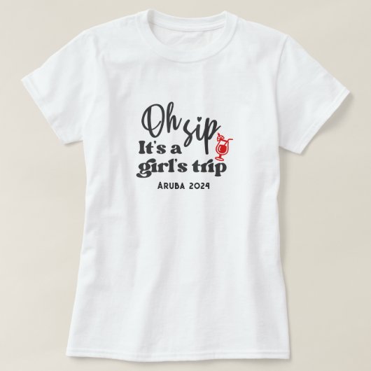 おもしろいカスタムガールズトリップカクテルTシャツ Tシャツ (デザイン正面)