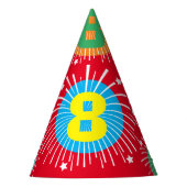 おもしろいカスタムキッズバースデーパーティー紙コーン帽子 パーティーハット (正面)