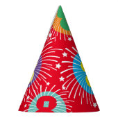 おもしろいカスタムキッズバースデーパーティー紙コーン帽子 パーティーハット (左)