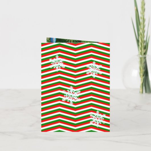 おもしろいカスタムクリスマスの帽子が穴に写真 招待状 (裏面)