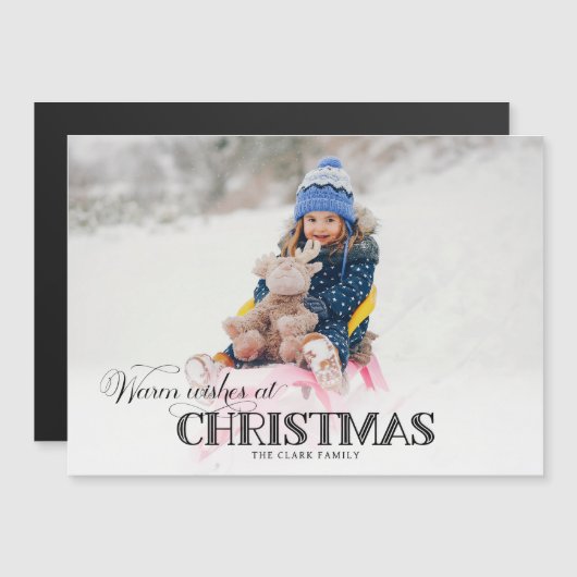 おもしろいカスタムクリスマスタイポグラフィ写真 (正面/裏面)