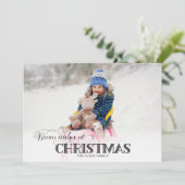 おもしろいカスタムクリスマスタイポグラフィ写真 シーズンカード (スタンド正面)