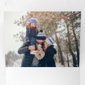 おもしろいカスタムクリスマスタイポグラフィ写真 三つ折りクリスマスカード (内部最初)