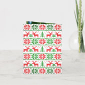 おもしろいカスタムクリスマス小妖精や小人写真inホールペット 招待状 (裏面)