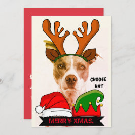 おもしろいカスタムクリスマス帽子招待状 招待状