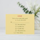 おもしろいカスタムクリスマス結婚式RSVP招待状 出欠カード (スタンド正面)