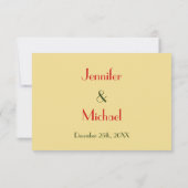 おもしろいカスタムクリスマス結婚式RSVP招待状 出欠カード (裏面)