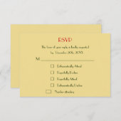 おもしろいカスタムクリスマス結婚式RSVP招待状 出欠カード (正面/裏面)