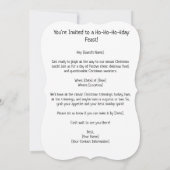 おもしろいカスタムクリスマス・カップル風刺画 招待状 (裏面)