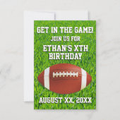 おもしろいカスタムサッカーバースデーパーティー 招待状 (正面)
