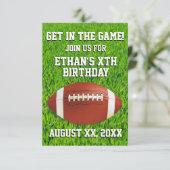 おもしろいカスタムサッカーバースデーパーティー 招待状 (スタンド正面)